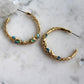 Luminara opal hoop earrings