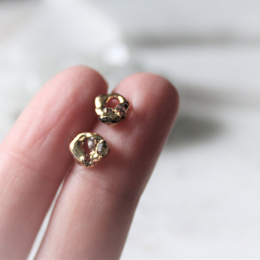 Halo Herkimer Diamond earrings