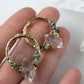 Isla Herkimer Diamond and raw diamond post earrings