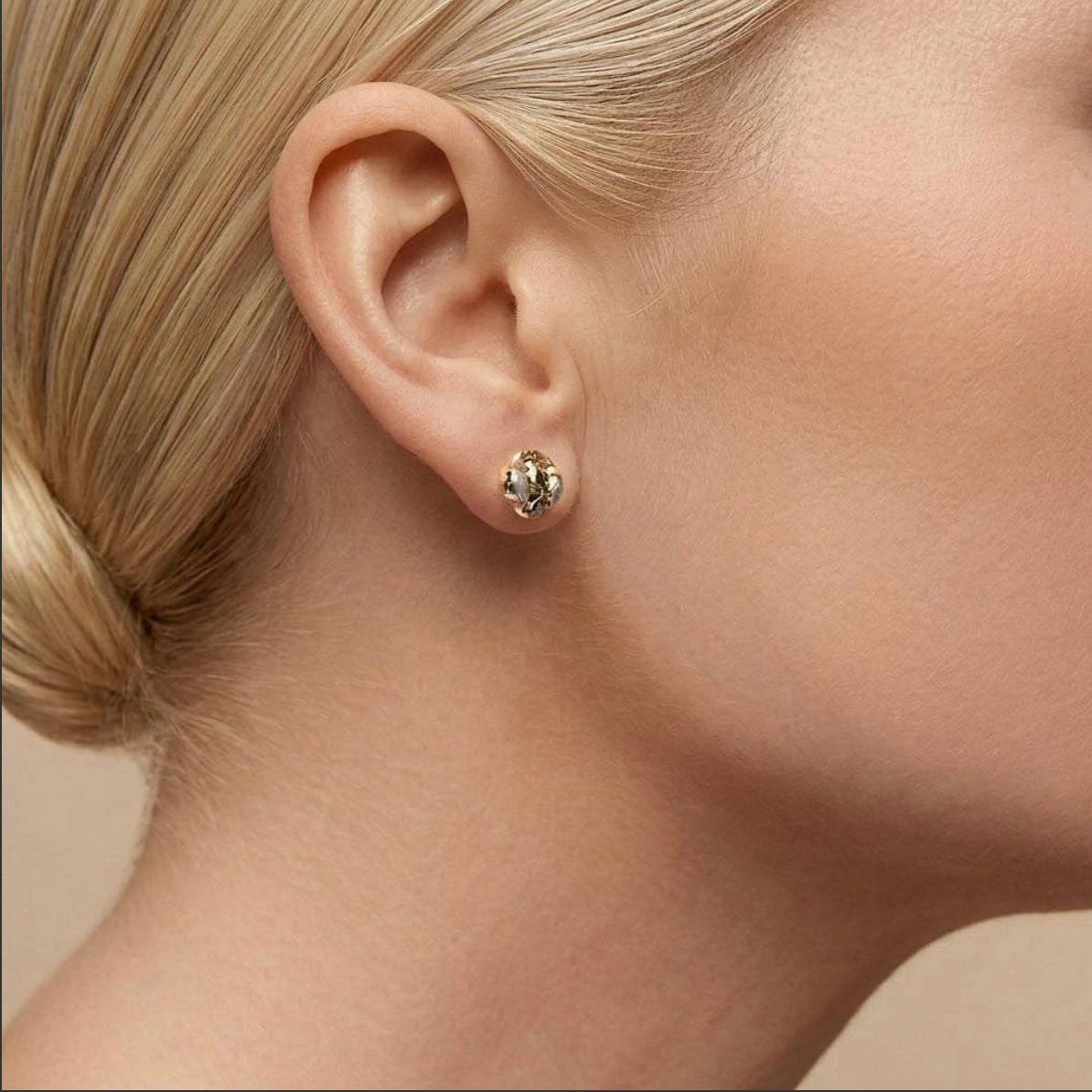 Mira Herkimer Diamond and pearl stud earrings