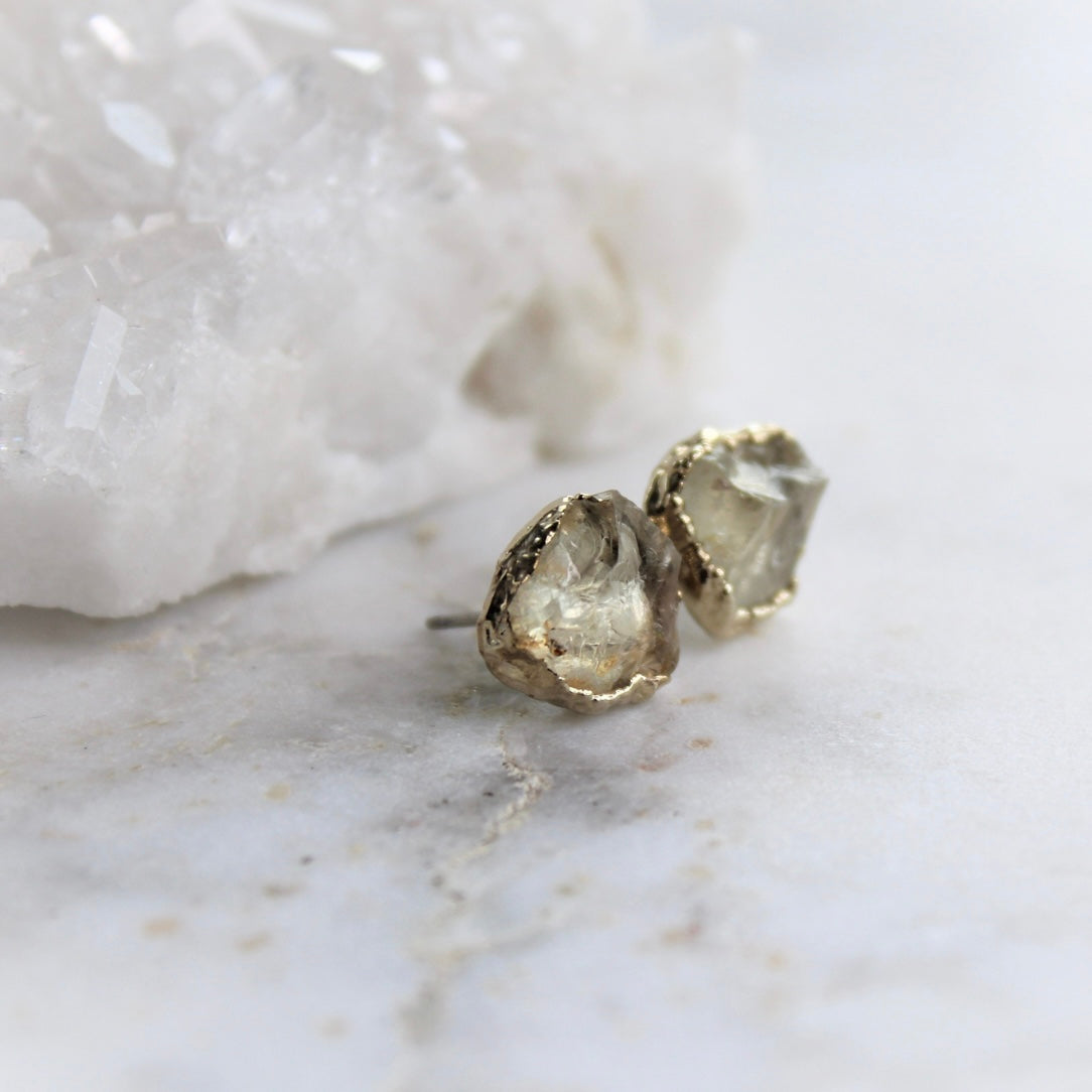 Calypso Oregon Sunstone stud earrings