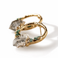 Isla Herkimer Diamond and raw diamond post earrings