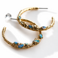 Luminara opal hoop earrings