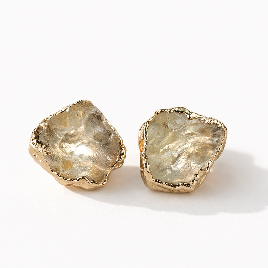 Calypso Oregon Sunstone stud earrings