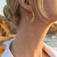 Luminara opal hoop earrings