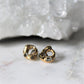 Halo Herkimer Diamond earrings