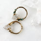 Isla Herkimer Diamond and raw diamond post earrings